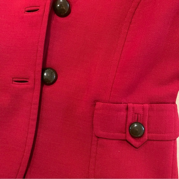Red Blazer Coat Talbots - Picture 4 of 5